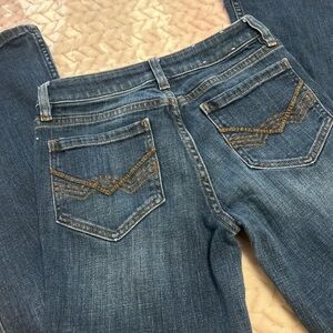 Idyllwind Blue Boot Cut Jeans with Tan Stitching